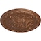 Ekena Millwork Stockport Ceiling Medallion, Hand-Painted Polished Copper, 11 3/4"OD x 3/8"P CM12STPOS - alternate 2